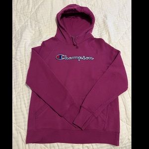 Small Berry colored champion sweatshirt